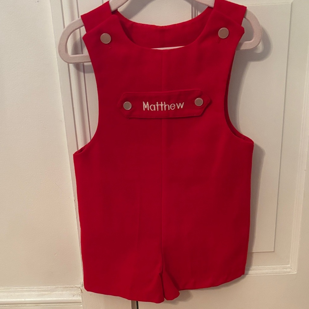 Vintage Red Sleeveless Romper